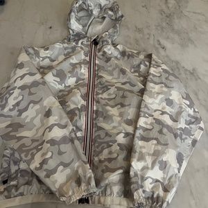 Designer, girls camo rain jacket/windbreaker sz 8